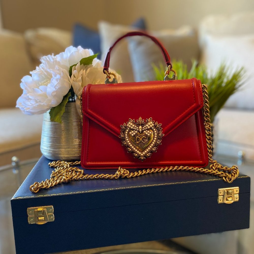 Dolce & Gabbana Red Leather Crossbody Bag